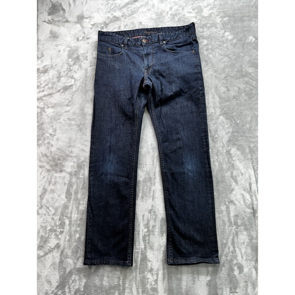 Robert Graham Jeans Mens Sz 35x31 Dark Blue Slim Jim Stretch Guys Casual Work